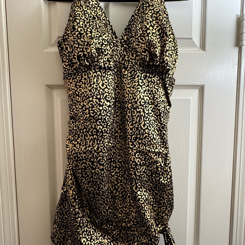Swimsuits For All Black and Gold Swimsuit
